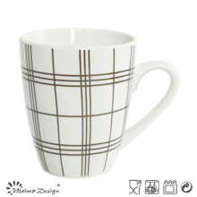 10oz Porcelain with Decal Checked Coffee Mug